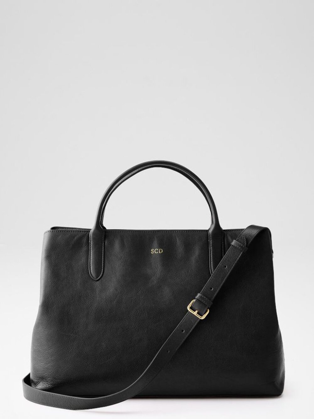 Mark & Graham Caroline Leather Handbag/Laptop Bag, Black, Good Used Condition - Picture 5 of 6